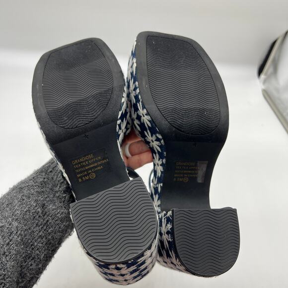 Pop Womens Grandiose Heeled Sandals Blue White Size 8.5M - Picture 8 of 10